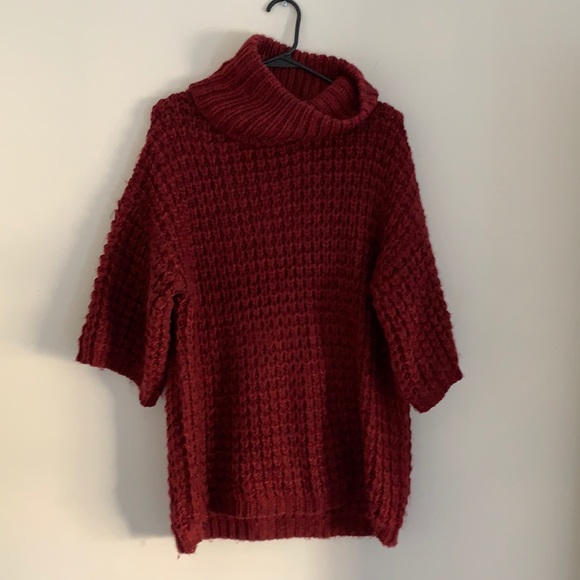 Anthropologie Long Red Sweater - Picture 2 of 7